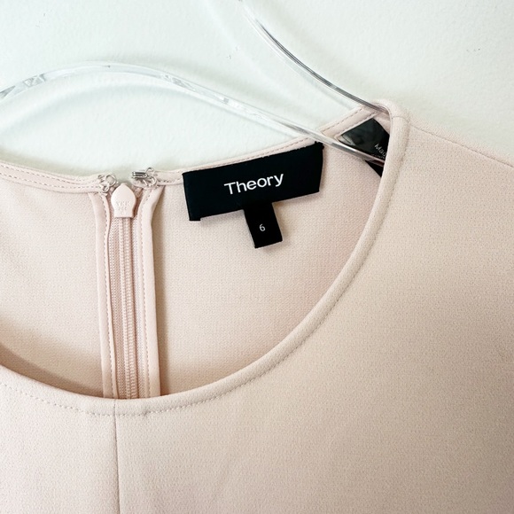Theory Modern Seamed Shift Dress in Crepe Size 6 Light Pink - Picture 7 of 13